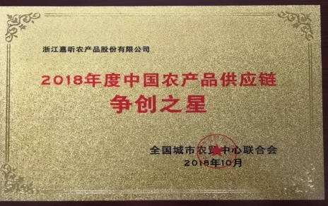 喜報：熱烈祝賀我公司在第三屆中國農產(chǎn)品供應鏈大會(huì )上喜獲七項重要榮譽(yù)！